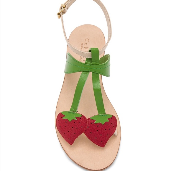 Cornetti Shoes - Cornetti strawberry sandal in red and green EU37